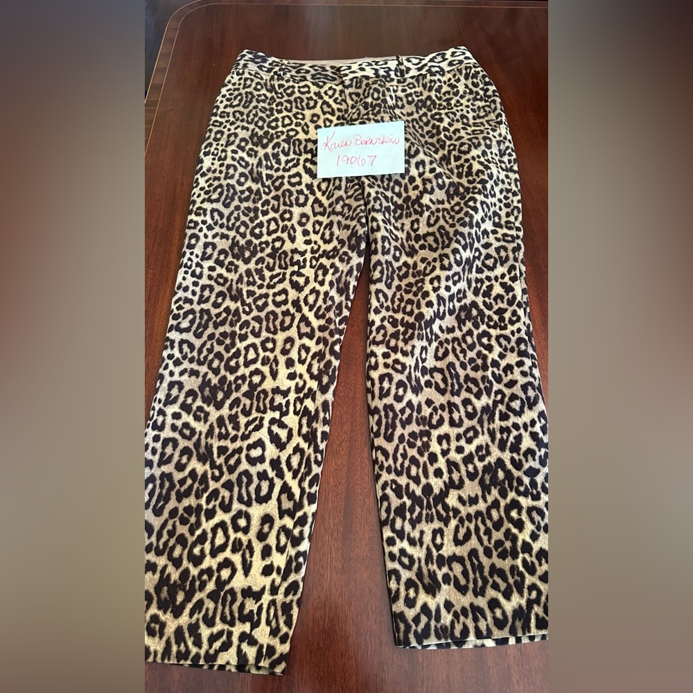 Banana Republic Leopard Print Straight Leg Pants